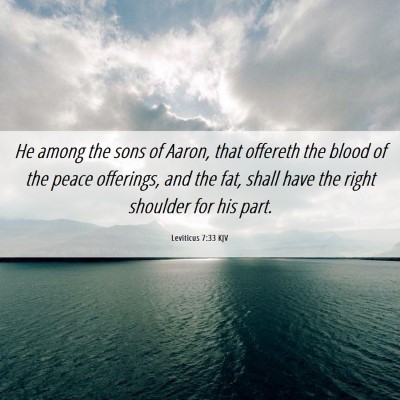 Picture 06 - Leviticus 7:33 KJV - He among the sons of Aaron, that offereth the - Bible Verse Picture
