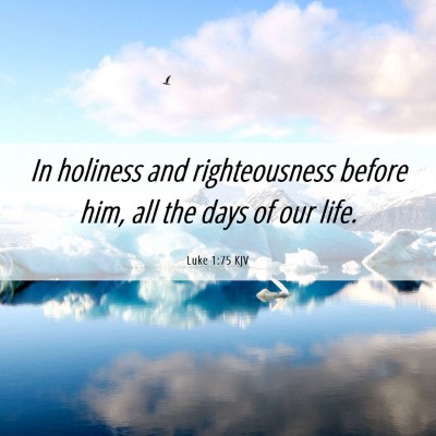 Picture 06 - Luke 1:75 KJV - In holiness and righteousness before him, all the - Bible Verse Picture