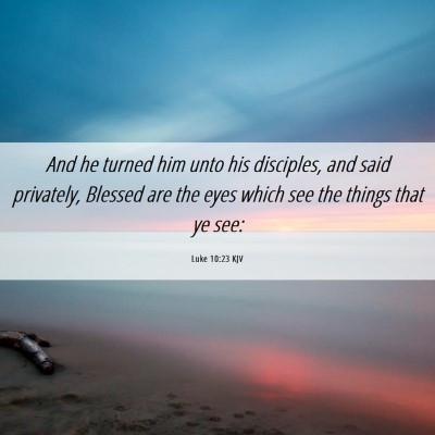 Picture 06 - Luke 10:23 KJV - And he turned him unto his disciples, and said - Bible Verse Picture