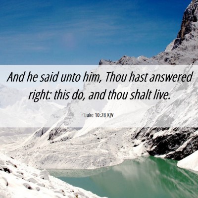 Picture 06 - Luke 10:28 KJV - And he said unto him, Thou hast answered right: - Bible Verse Picture