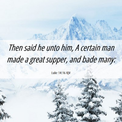 Picture 06 - Luke 14:16 KJV - Then said he unto him, A certain man made a great - Bible Verse Picture