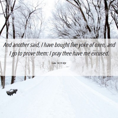 Picture 06 - Luke 14:19 KJV - And another said, I have bought five yoke of - Bible Verse Picture