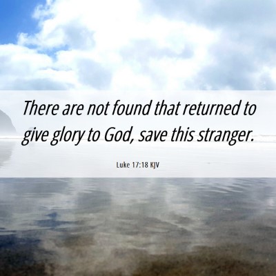 Picture 06 - Luke 17:18 KJV - There are not found that returned to give glory - Bible Verse Picture