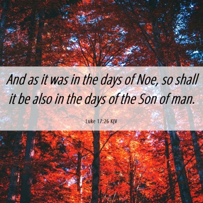 Picture 06 - Luke 17:26 KJV - And as it was in the days of Noe, so shall it be - Bible Verse Picture