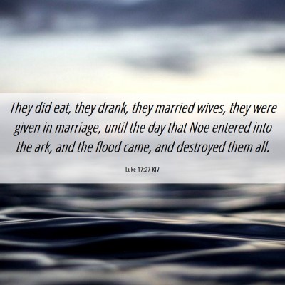 Picture 06 - Luke 17:27 KJV - They did eat, they drank, they married wives, - Bible Verse Picture