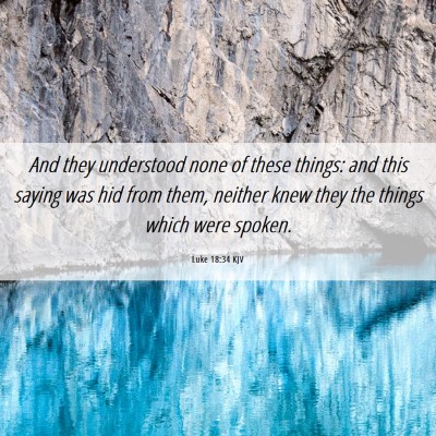 Picture 06 - Luke 18:34 KJV - And they understood none of these things: and - Bible Verse Picture