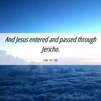 Picture 06 - Luke 19:1 KJV - And Jesus entered and passed through - Bible Verse Picture