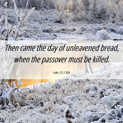 Picture 06 - Luke 22:7 KJV - Then came the day of unleavened bread, when the - Bible Verse Picture