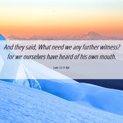 Picture 06 - Luke 22:71 KJV - And they said, What need we any further witness? - Bible Verse Picture