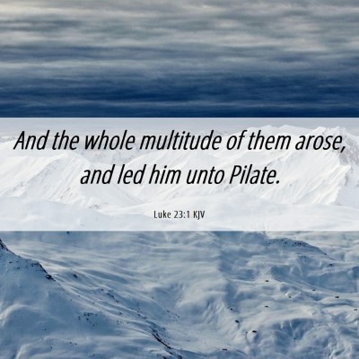 Picture 06 - Luke 23:1 KJV - And the whole multitude of them arose, and led - Bible Verse Picture