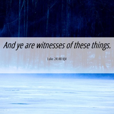 Picture 06 - Luke 24:48 KJV - And ye are witnesses of these - Bible Verse Picture