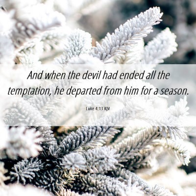 Picture 06 - Luke 4:13 KJV - And when the devil had ended all the temptation, - Bible Verse Picture