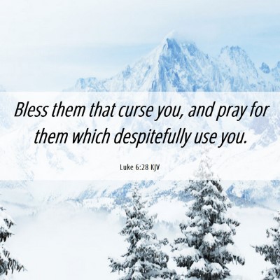 Picture 06 - Luke 6:28 KJV - Bless them that curse you, and pray for them - Bible Verse Picture