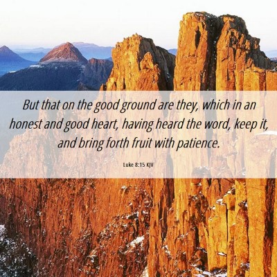 Picture 06 - Luke 8:15 KJV - But that on the good ground are they, which in an - Bible Verse Picture