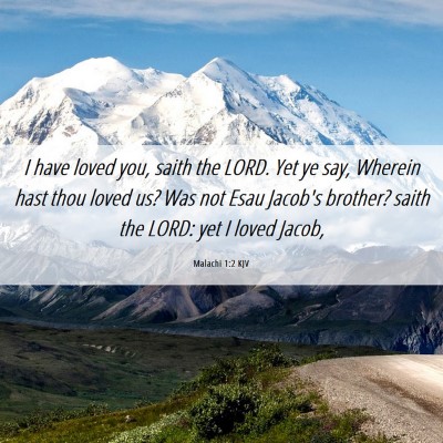 Picture 06 - Malachi 1:2 KJV - I have loved you, saith the LORD. Yet ye say, - Bible Verse Picture