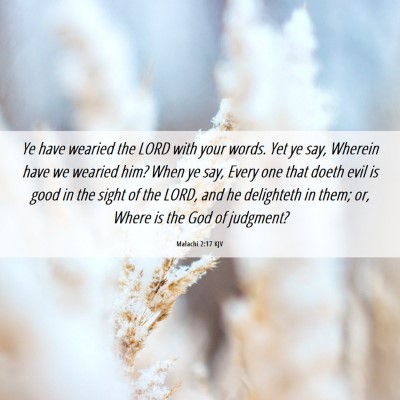 Picture 06 - Malachi 2:17 KJV - Ye have wearied the LORD with your words. Yet ye - Bible Verse Picture