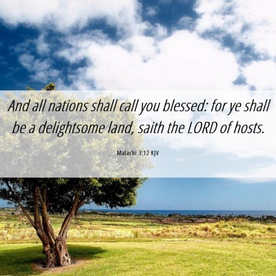 Picture 06 - Malachi 3:12 KJV - And all nations shall call you blessed: for ye - Bible Verse Picture