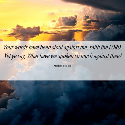 Picture 06 - Malachi 3:13 KJV - Your words have been stout against me, saith the - Bible Verse Picture