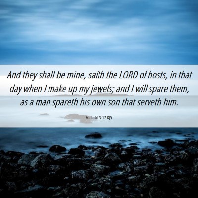 Picture 06 - Malachi 3:17 KJV - And they shall be mine, saith the LORD of hosts, - Bible Verse Picture