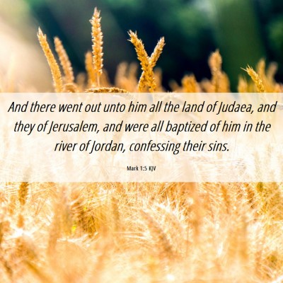 Picture 06 - Mark 1:5 KJV - And there went out unto him all the land of - Bible Verse Picture