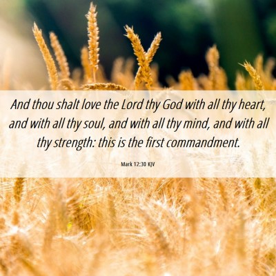 Picture 06 - Mark 12:30 KJV - And thou shalt love the Lord thy God with all thy - Bible Verse Picture
