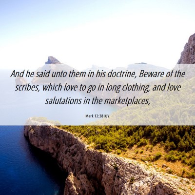Picture 06 - Mark 12:38 KJV - And he said unto them in his doctrine, Beware of - Bible Verse Picture