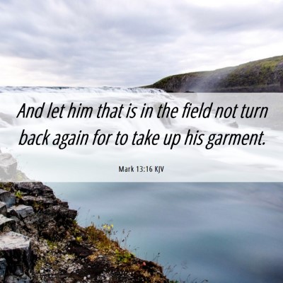 Picture 06 - Mark 13:16 KJV - And let him that is in the field not turn back - Bible Verse Picture