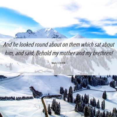 Picture 06 - Mark 3:34 KJV - And he looked round about on them which sat about - Bible Verse Picture