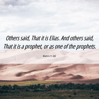 Picture 06 - Mark 6:15 KJV - Others said, That it is Elias. And others said, - Bible Verse Picture