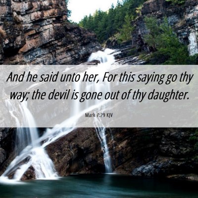 Picture 06 - Mark 7:29 KJV - And he said unto her, For this saying go thy way; - Bible Verse Picture