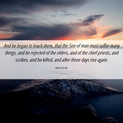Picture 06 - Mark 8:31 KJV - And he began to teach them, that the Son of man - Bible Verse Picture