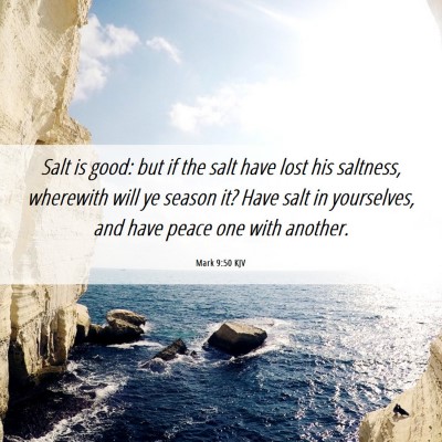 Picture 06 - Mark 9:50 KJV - Salt is good: but if the salt have lost his - Bible Verse Picture