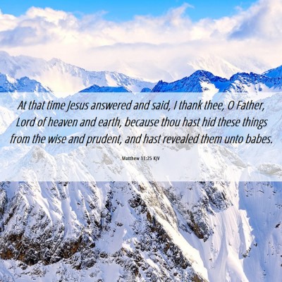 Picture 06 - Matthew 11:25 KJV - At that time Jesus answered and said, I thank - Bible Verse Picture