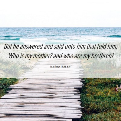 Picture 06 - Matthew 12:48 KJV - But he answered and said unto him that told him, - Bible Verse Picture
