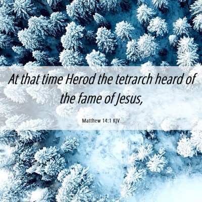 Picture 06 - Matthew 14:1 KJV - At that time Herod the tetrarch heard of the fame - Bible Verse Picture