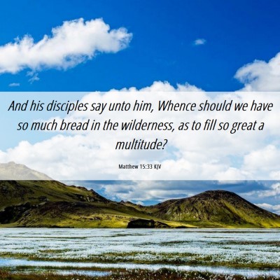 Picture 06 - Matthew 15:33 KJV - And his disciples say unto him, Whence should we - Bible Verse Picture