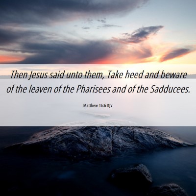 Picture 06 - Matthew 16:6 KJV - Then Jesus said unto them, Take heed and beware - Bible Verse Picture