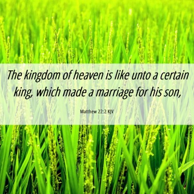 Picture 06 - Matthew 22:2 KJV - The kingdom of heaven is like unto a certain - Bible Verse Picture