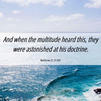 Picture 06 - Matthew 22:33 KJV - And when the multitude heard this, they were - Bible Verse Picture