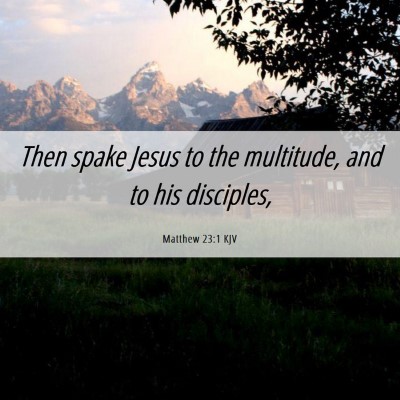 Picture 06 - Matthew 23:1 KJV - Then spake Jesus to the multitude, and to his - Bible Verse Picture