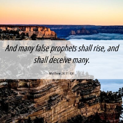 Picture 06 - Matthew 24:11 KJV - And many false prophets shall rise, and shall - Bible Verse Picture