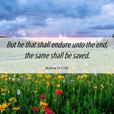 Picture 06 - Matthew 24:13 KJV - But he that shall endure unto the end, the same - Bible Verse Picture