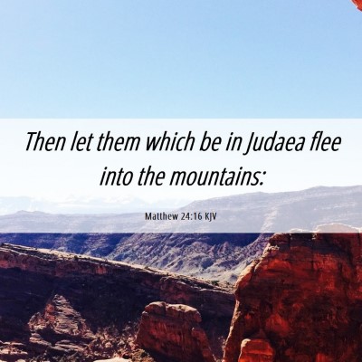 Picture 06 - Matthew 24:16 KJV - Then let them which be in Judaea flee into the - Bible Verse Picture