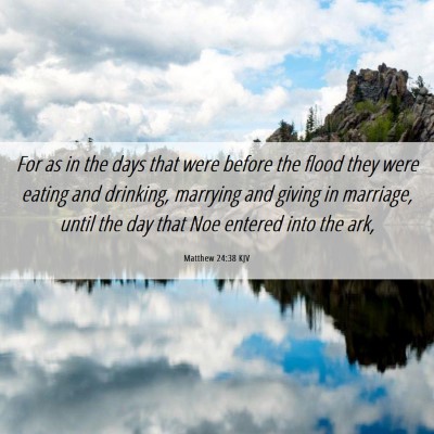 Picture 06 - Matthew 24:38 KJV - For as in the days that were before the flood - Bible Verse Picture