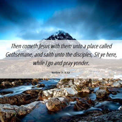 Picture 06 - Matthew 26:36 KJV - Then cometh Jesus with them unto a place called - Bible Verse Picture