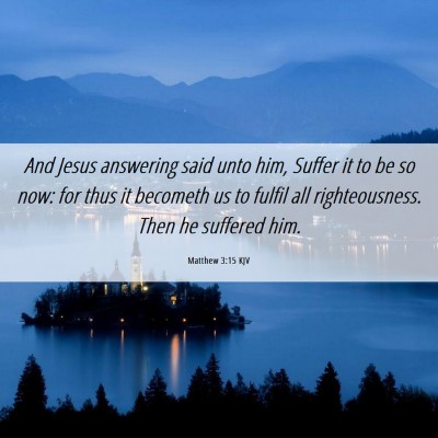 Picture 06 - Matthew 3:15 KJV - And Jesus answering said unto him, Suffer it to - Bible Verse Picture