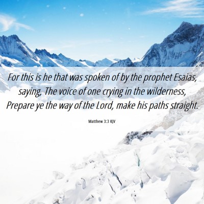 Picture 06 - Matthew 3:3 KJV - For this is he that was spoken of by the prophet - Bible Verse Picture