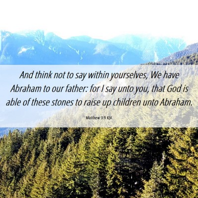 Picture 06 - Matthew 3:9 KJV - And think not to say within yourselves, We have - Bible Verse Picture