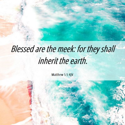 Picture 06 - Matthew 5:5 KJV - Blessed are the meek: for they shall inherit the - Bible Verse Picture