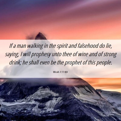 Picture 06 - Micah 2:11 KJV - If a man walking in the spirit and falsehood do - Bible Verse Picture